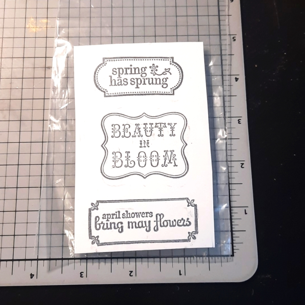 Beautiful Spring cling stamp set